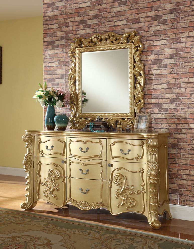 Gold finish dresser by Meridian
