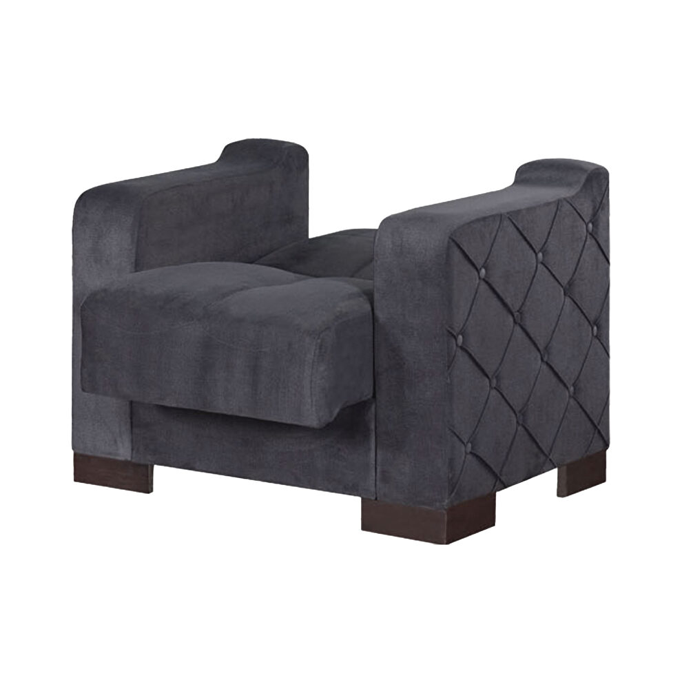 Stylish gray fabric pattern chair by Empire Furniture USA