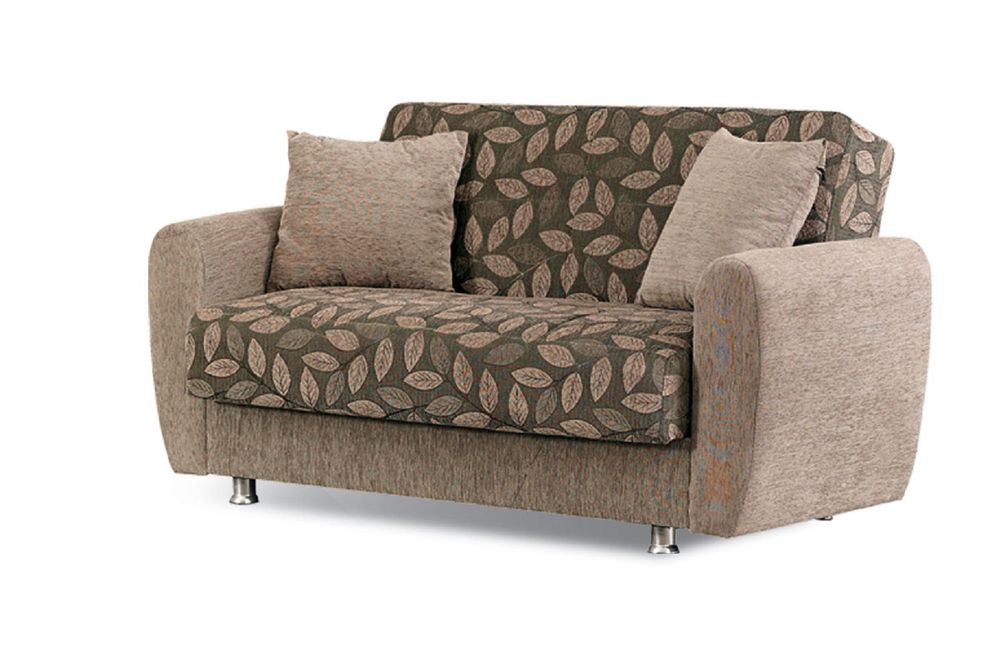 Casual chestnut chenille fabric loveseat by Empire Furniture USA