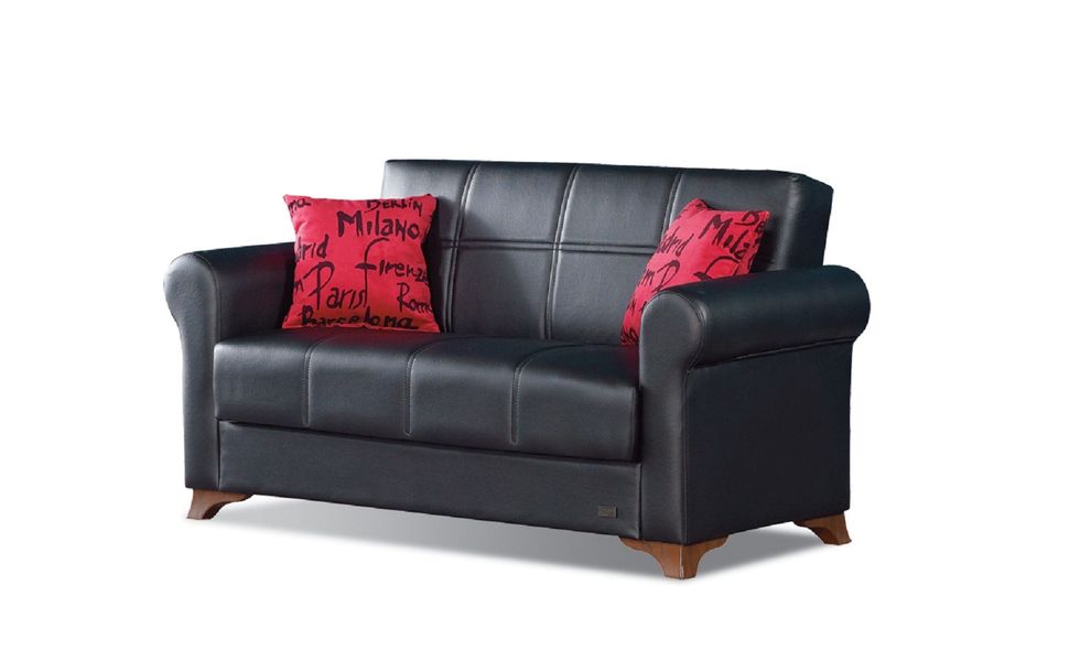 Versatile bycast convertible loveseat by Empire Furniture USA