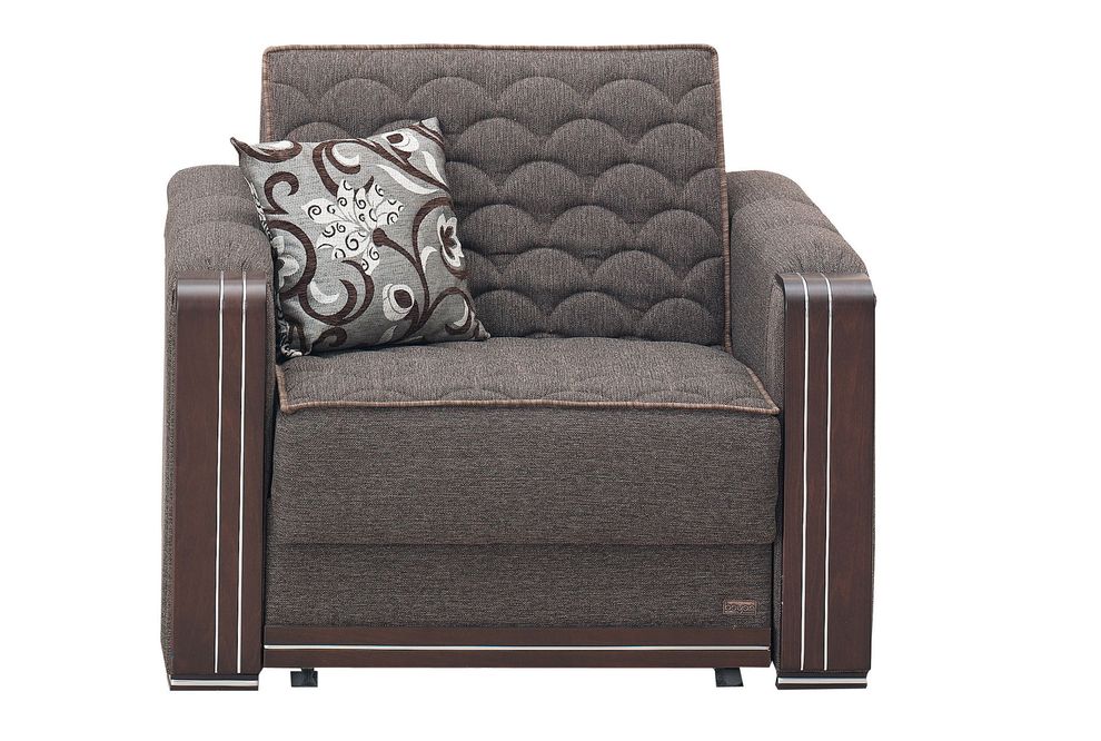 Versatile dark brown/gray chair by Empire Furniture USA