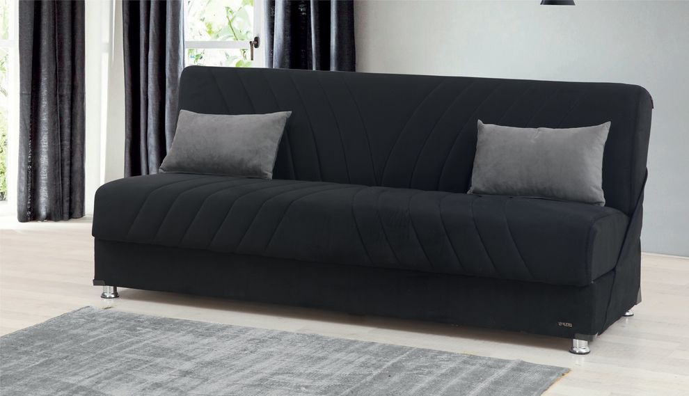 Black sofa bed w / storage by Alpha