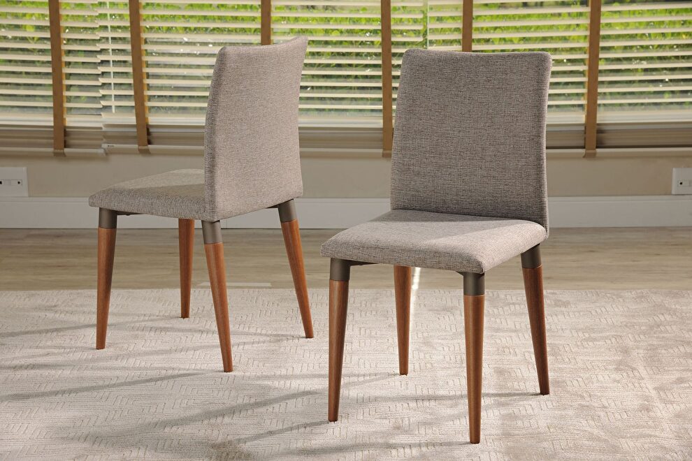Charles 2-piece dining chair in gray by Manhattan Comfort