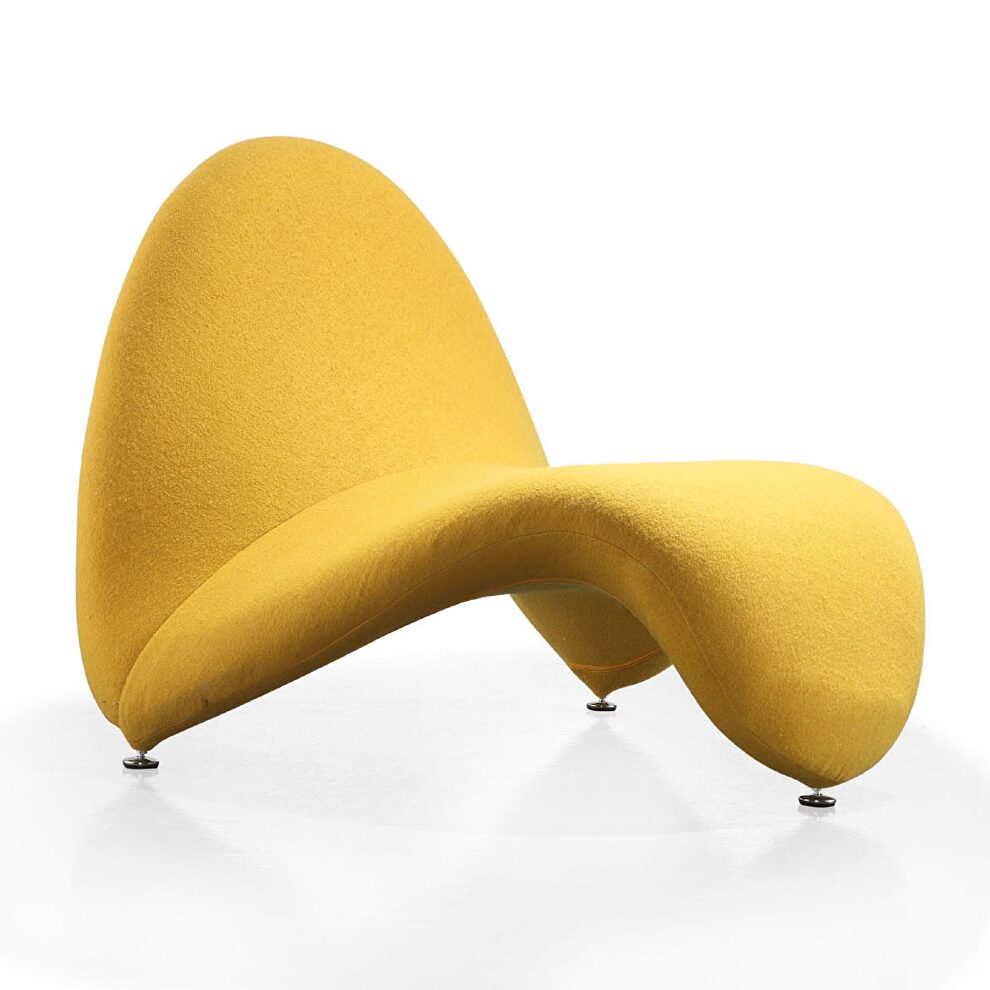 Yellow wool blend accent chair by Manhattan Comfort