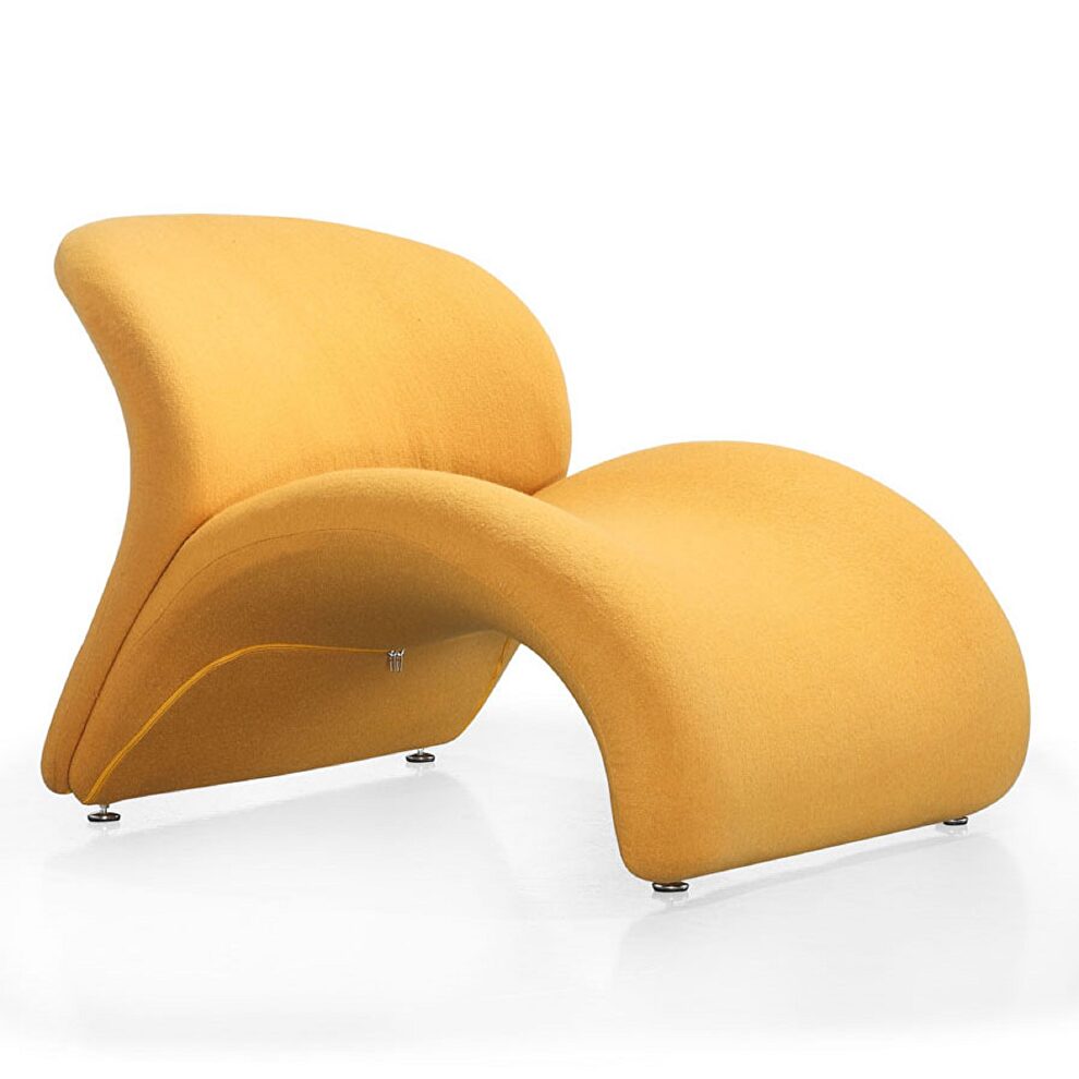 Yellow wool blend accent chair by Manhattan Comfort