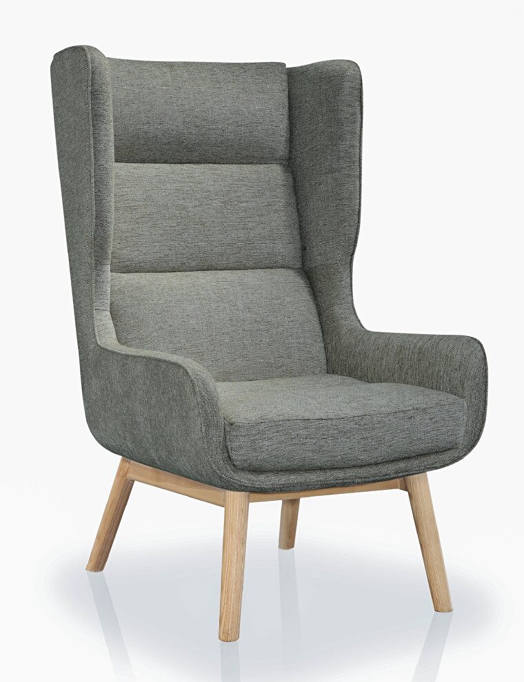 Graphite and natural twill accent chair by Manhattan Comfort
