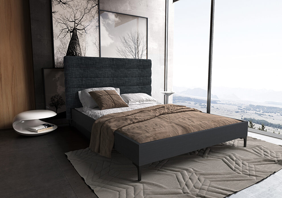 Mid century - modern queen bed in gray by Manhattan Comfort