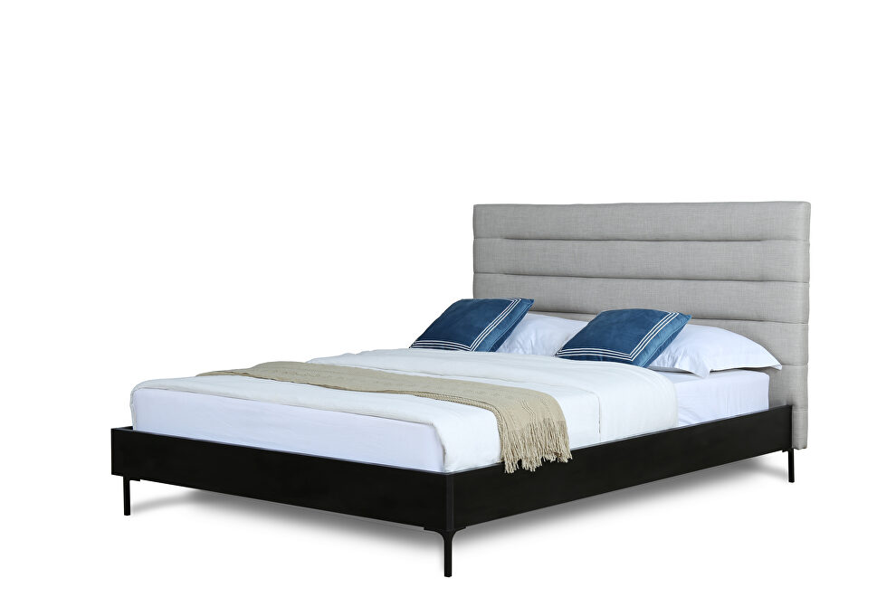 Mid century - modern full bed in light gray by Manhattan Comfort
