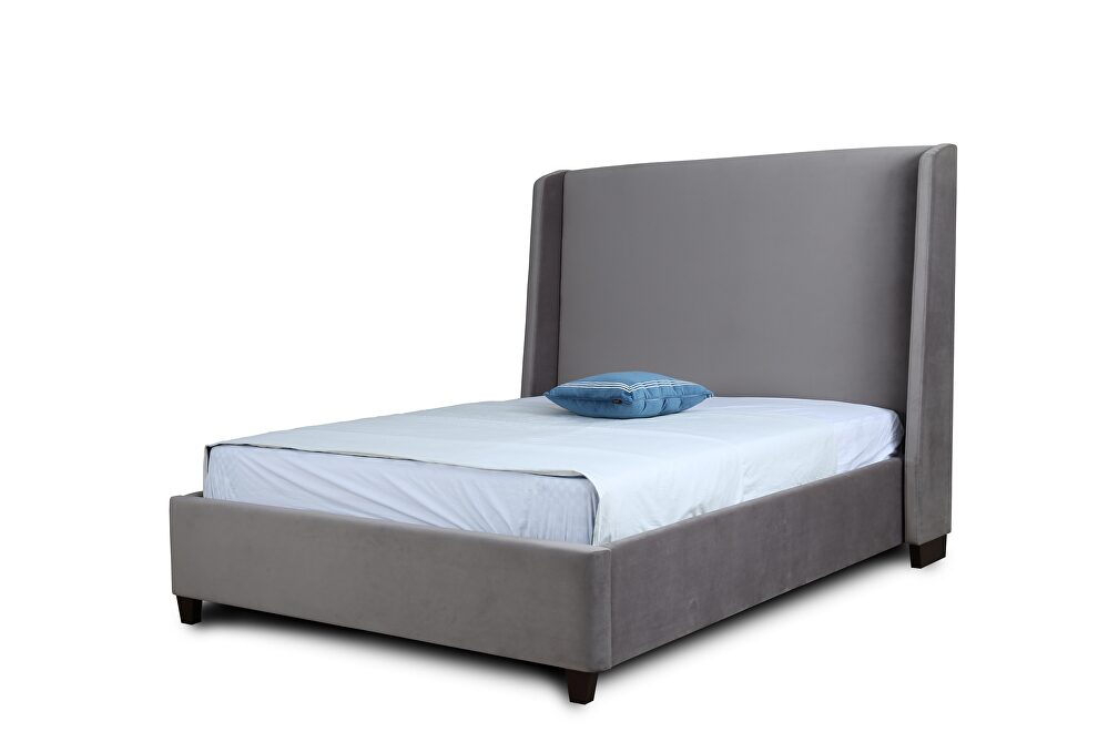 Luxurious portobello velvet full bed by Manhattan Comfort