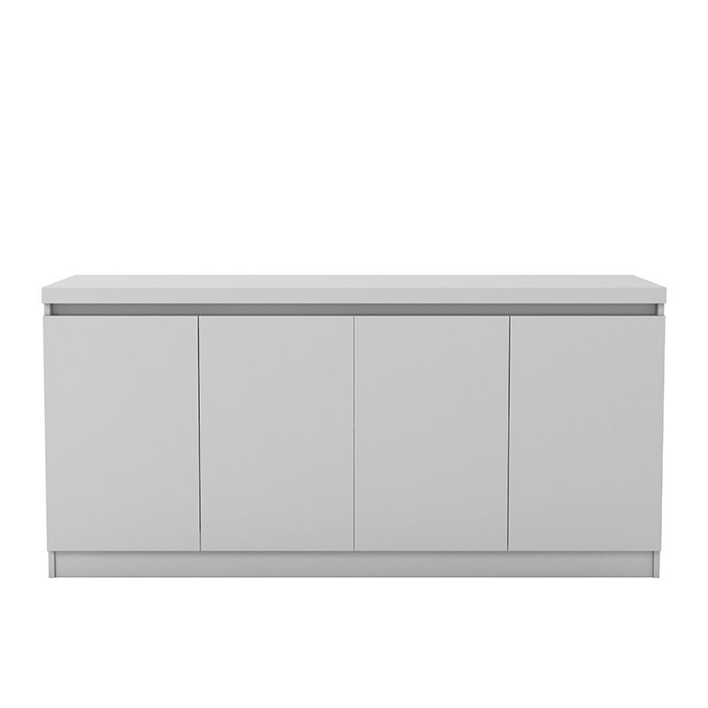 62.99 in. 6- shelf buffet cabinet in white gloss by Manhattan Comfort