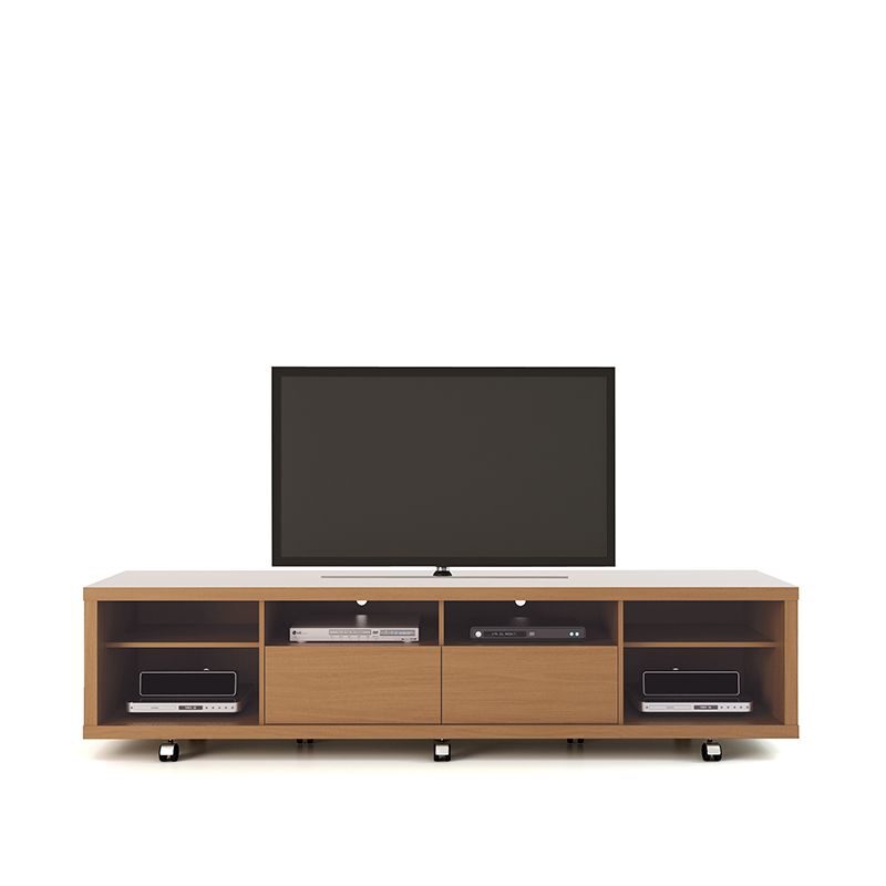 Tv stand 2.2 in maple cream and off white by Manhattan Comfort