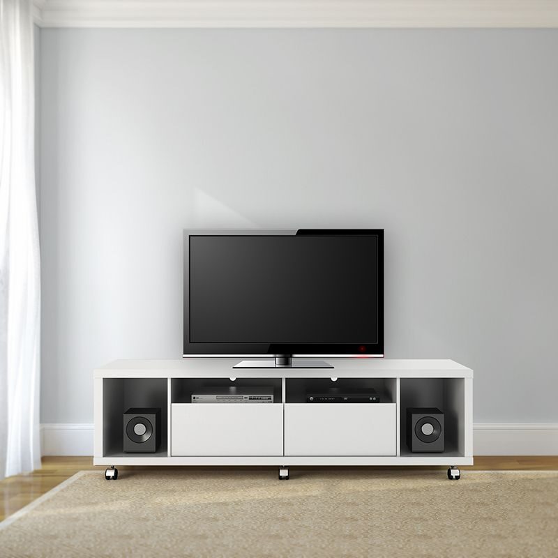 Tv stand 1.8 in white gloss by Manhattan Comfort