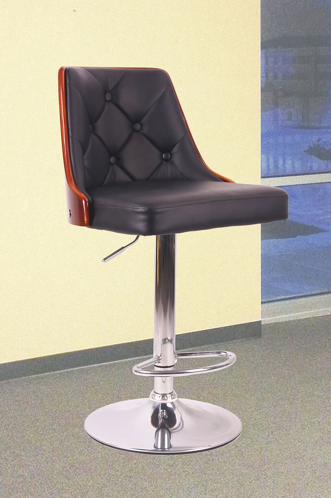 Modern bar stool with tufted back by Mainline