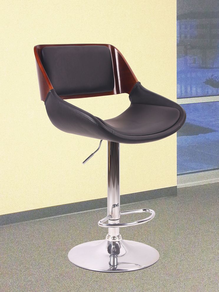 Modern swivel bar stool with curvy seat by Mainline