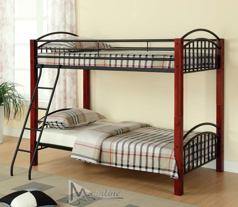 Twin metal post bunk bed by Mainline