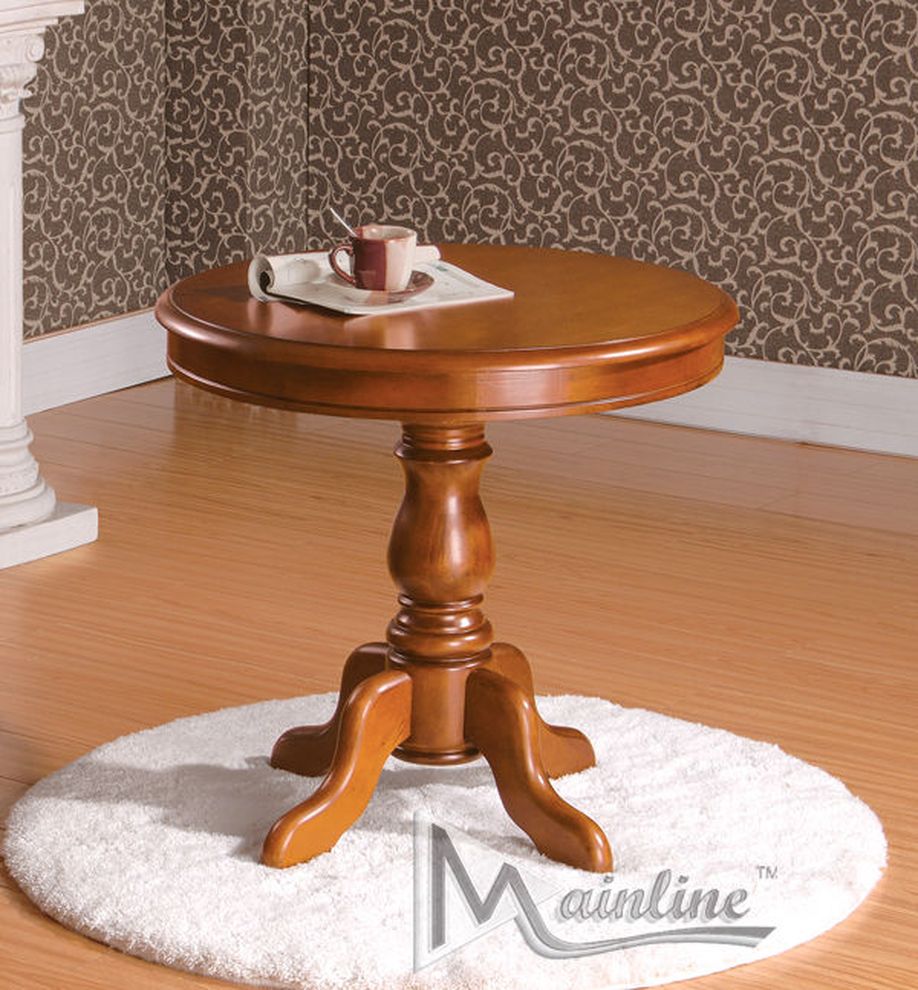 Round tea table in warm cherry by Mainline