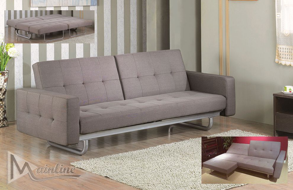 Innovative design gray linen fabric sofa bed by Mainline