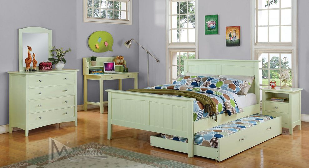 Simple pistachio color youth bedroom by Mainline