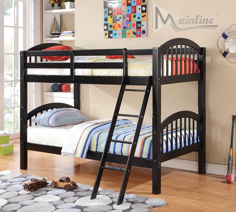 Black finish bunk bed by Mainline
