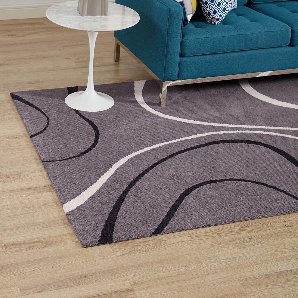 Abstract swirl area rug by Modway