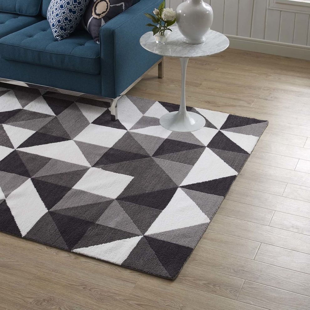 Triangle geometric mosaic area rug 8x10 by Modway