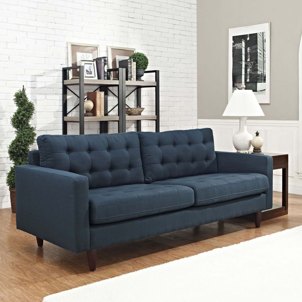 Quality azure fabric upholstered sofa by Modway