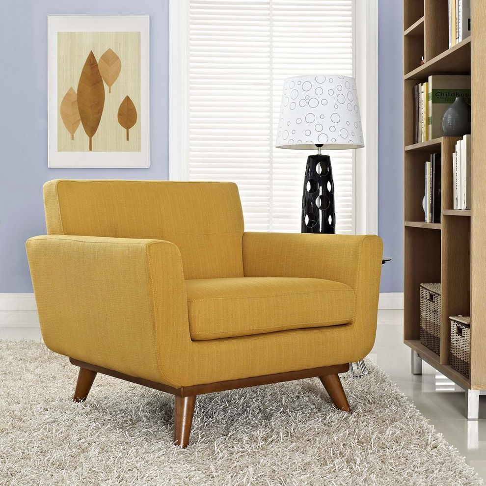 Citrus fabric tufted back contemporary chair by Modway