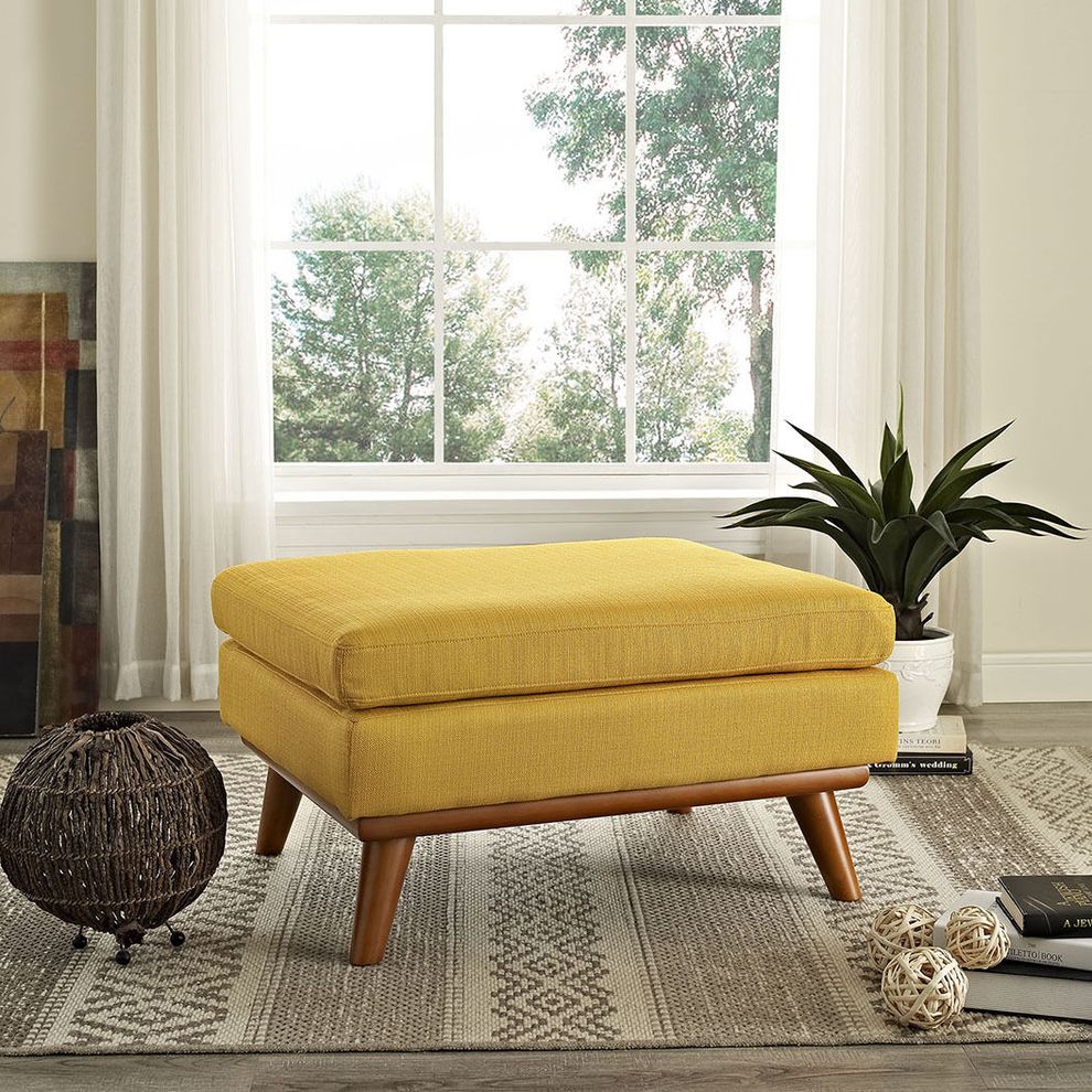 Citrus fabric tufted top ottoman by Modway
