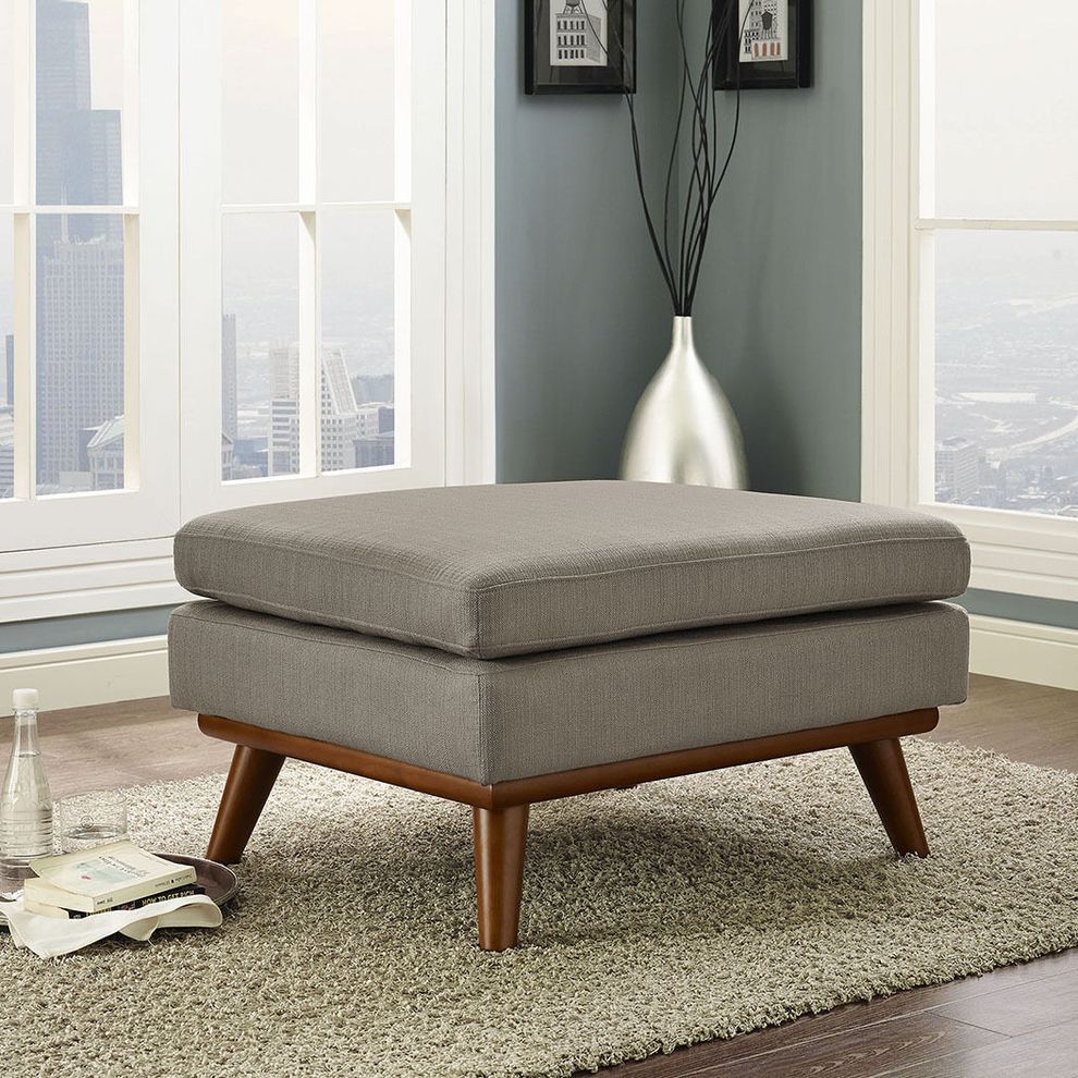 Granite fabric tufted top ottoman by Modway