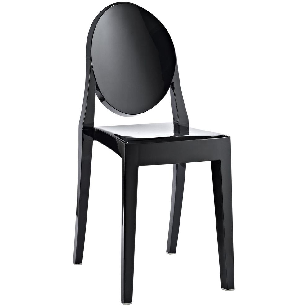 Durable black side chair by Modway