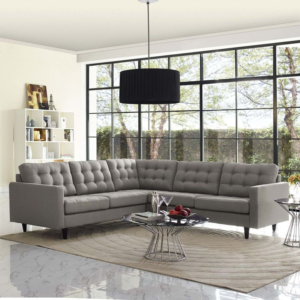 Granite fabric 3pcs even sectional sofa by Modway
