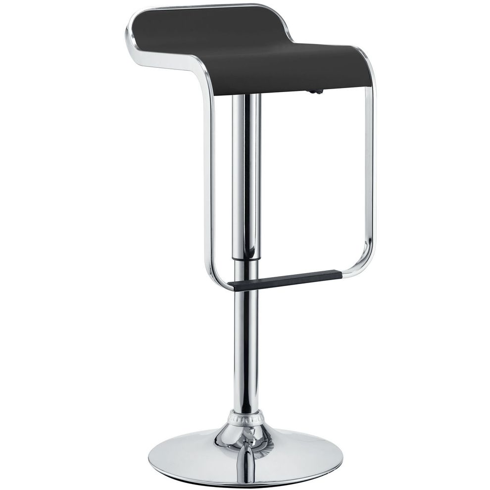 Stylish simple bar stool in black by Modway