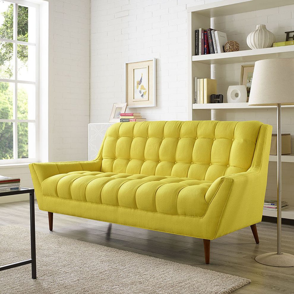 Sunny fabric slope arms design loveseat by Modway