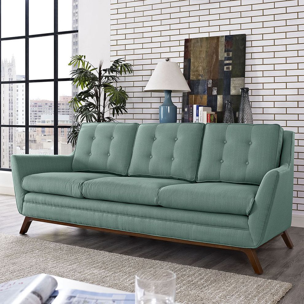Laguna fabric mid-century style modern sofa by Modway