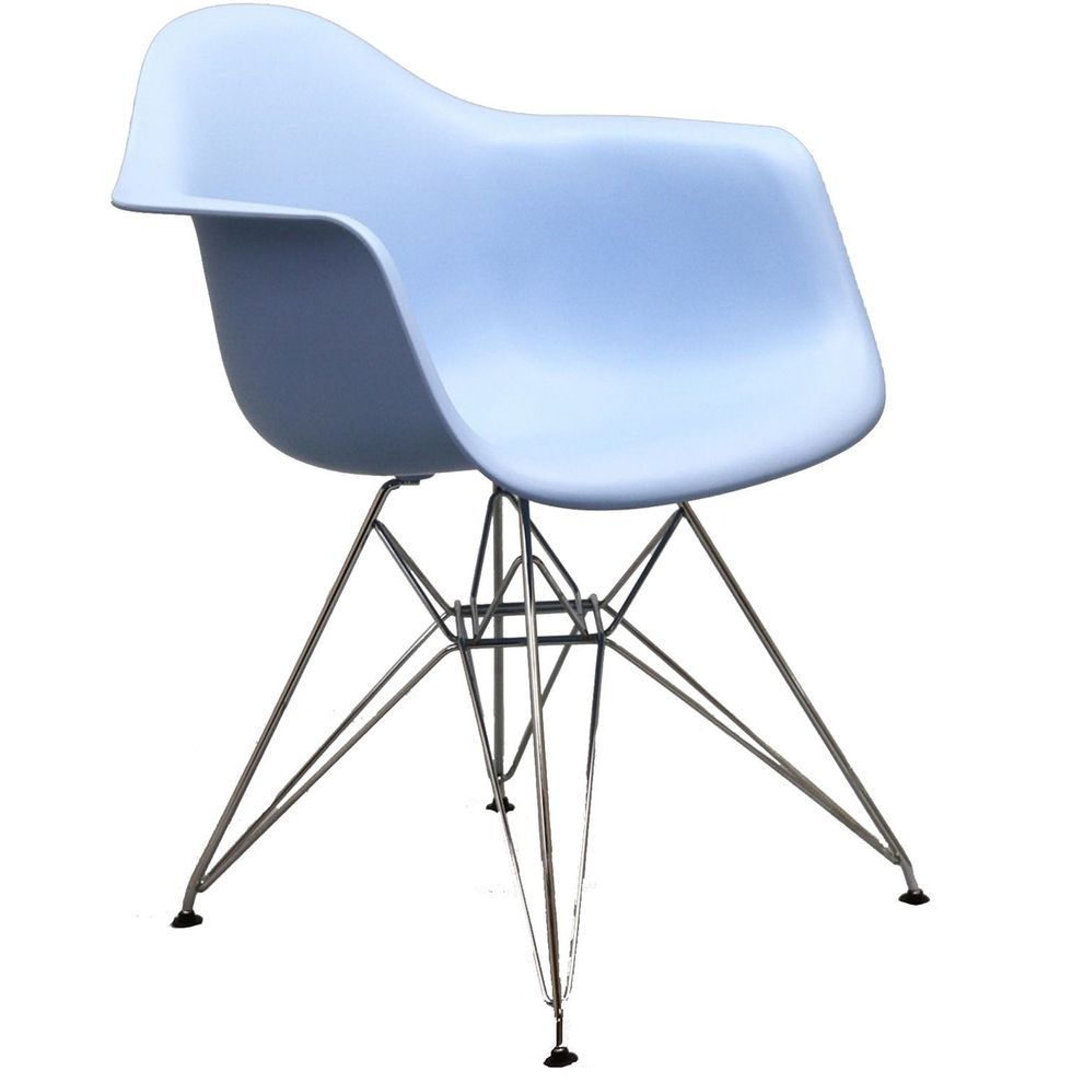 Pyramid base modern casual blue dining chair by Modway