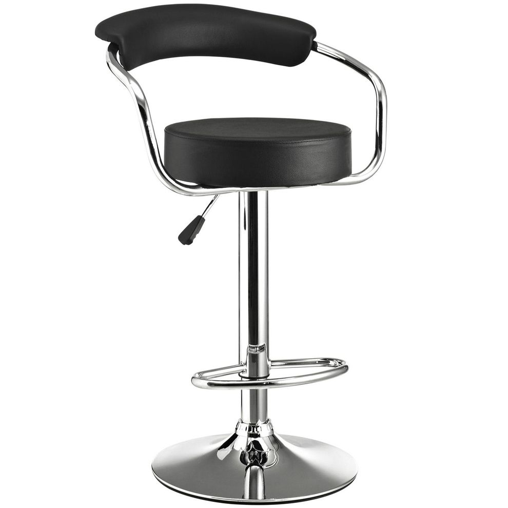 Comfortable bar stool in black by Modway