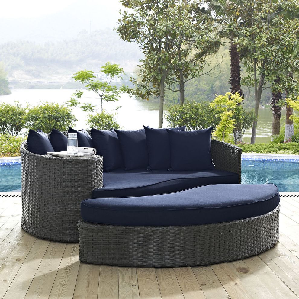 Patio/outdoor daybed + ottoman oval set by Modway