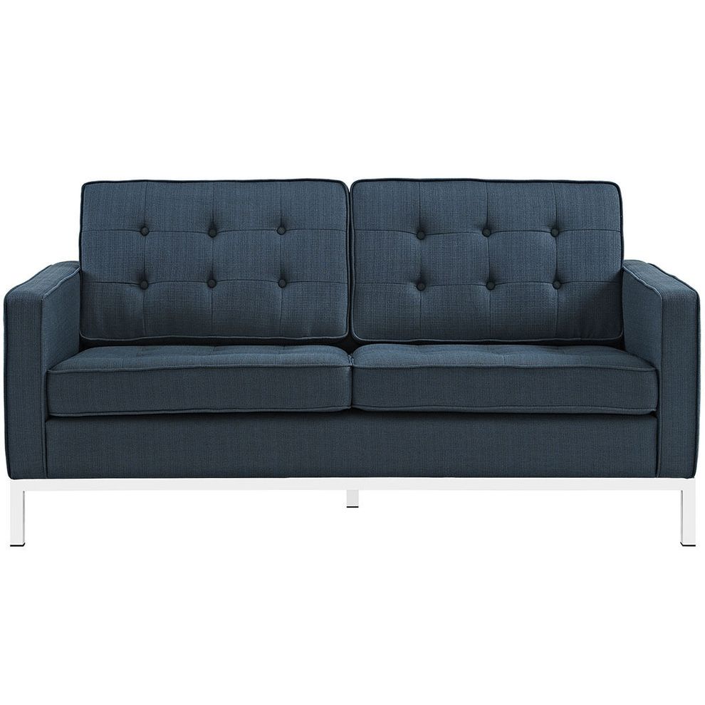 Azure quality fabric retro style loveseat by Modway