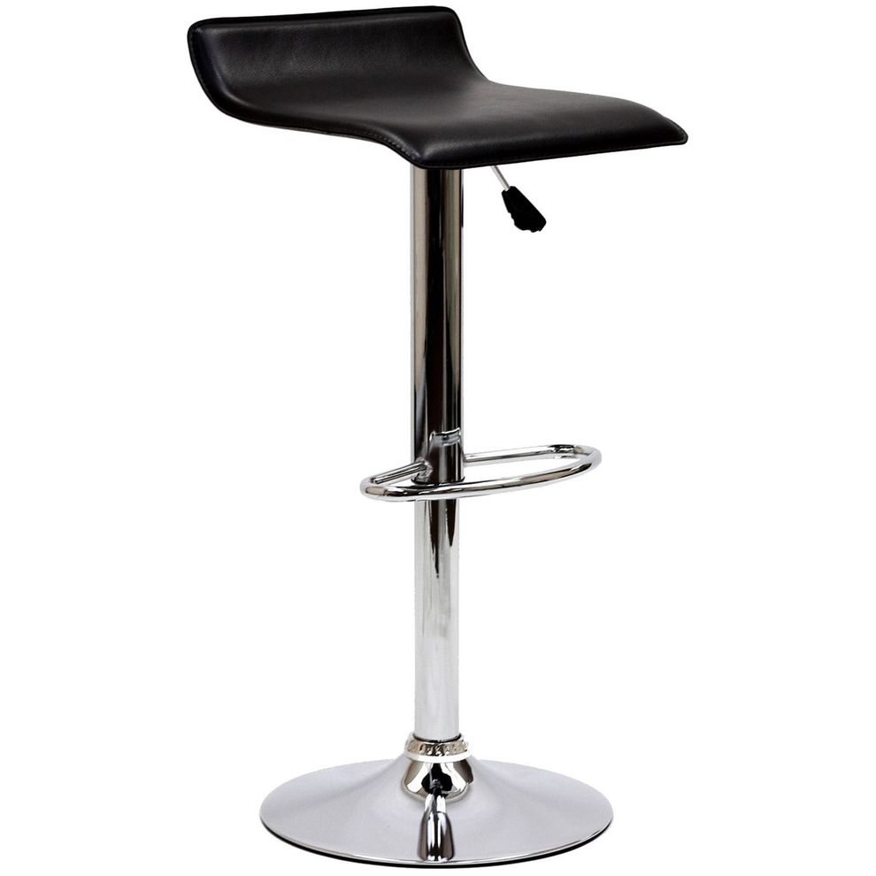 Designer adjustable bar stool in black by Modway