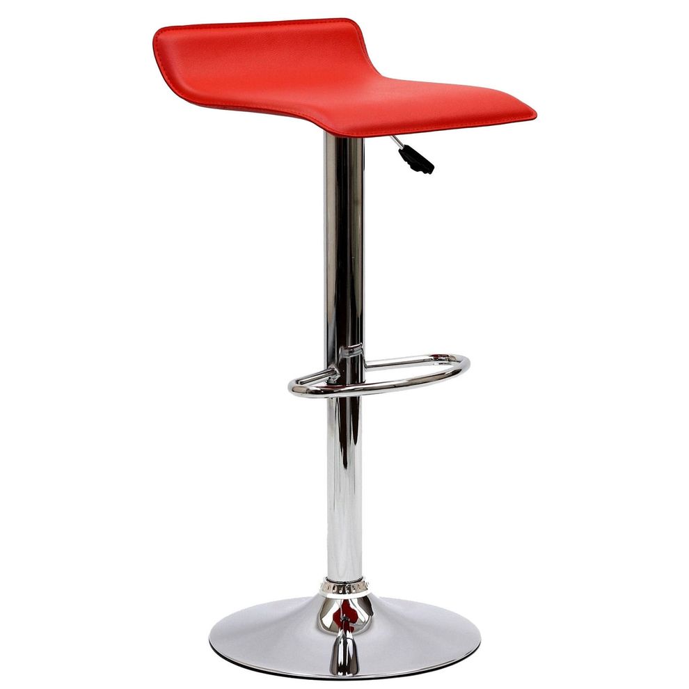 Designer adjustable bar stool in red by Modway