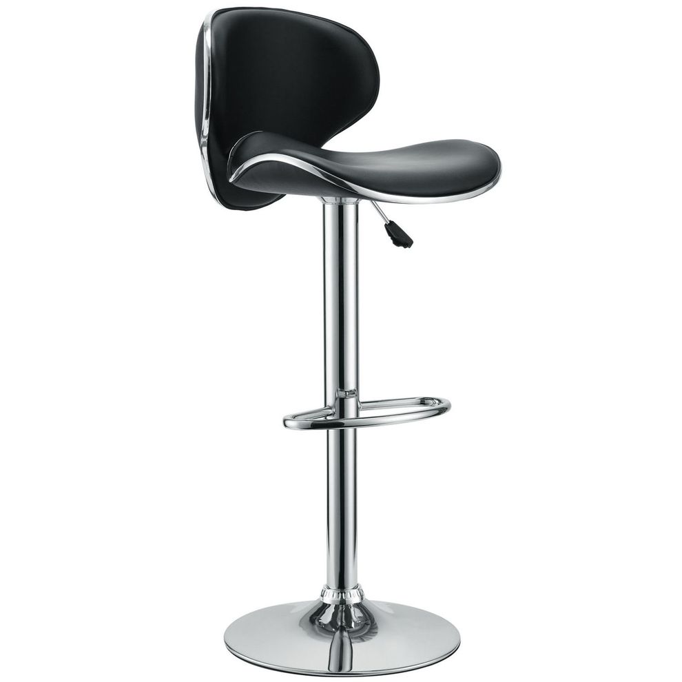Simple casual style black bar stool by Modway