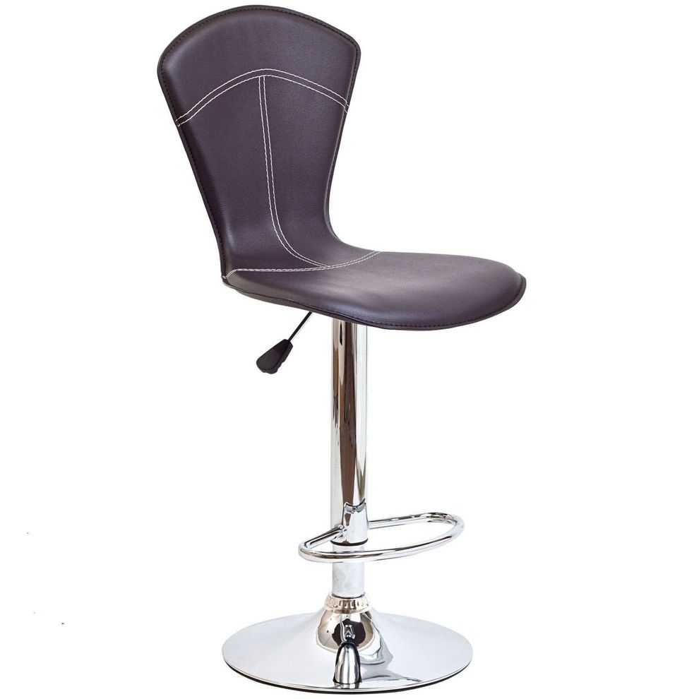 Chrome extandable bar stool in brown by Modway