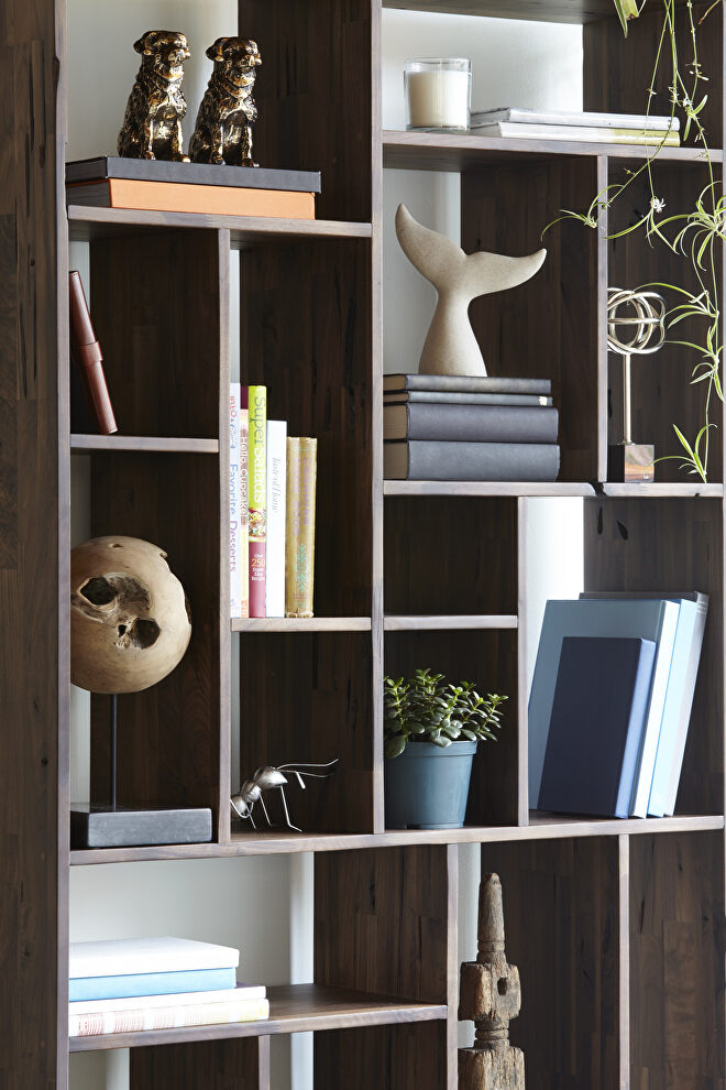 Contemporary shelf solid walnut large by Moe's Home Collection