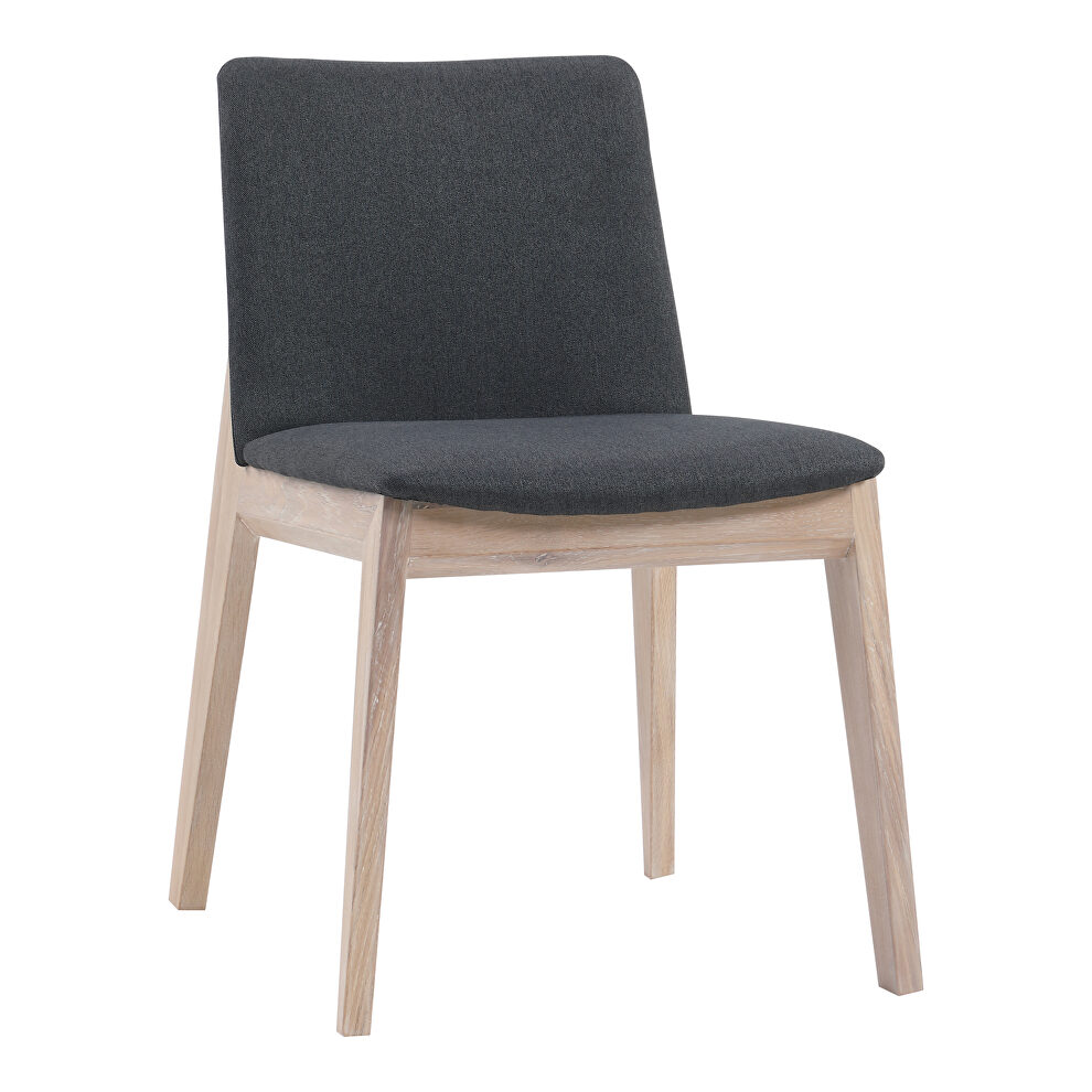 Mid-century modern oak dining chair dark gray-m2 by Moe's Home Collection
