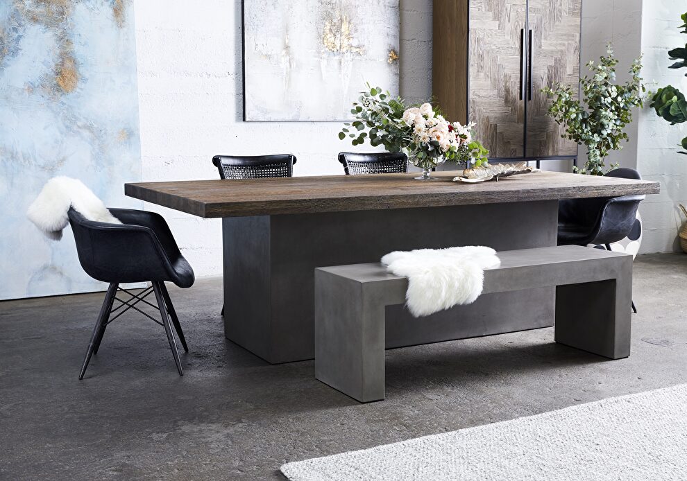 Contemporary oak dining table by Moe's Home Collection