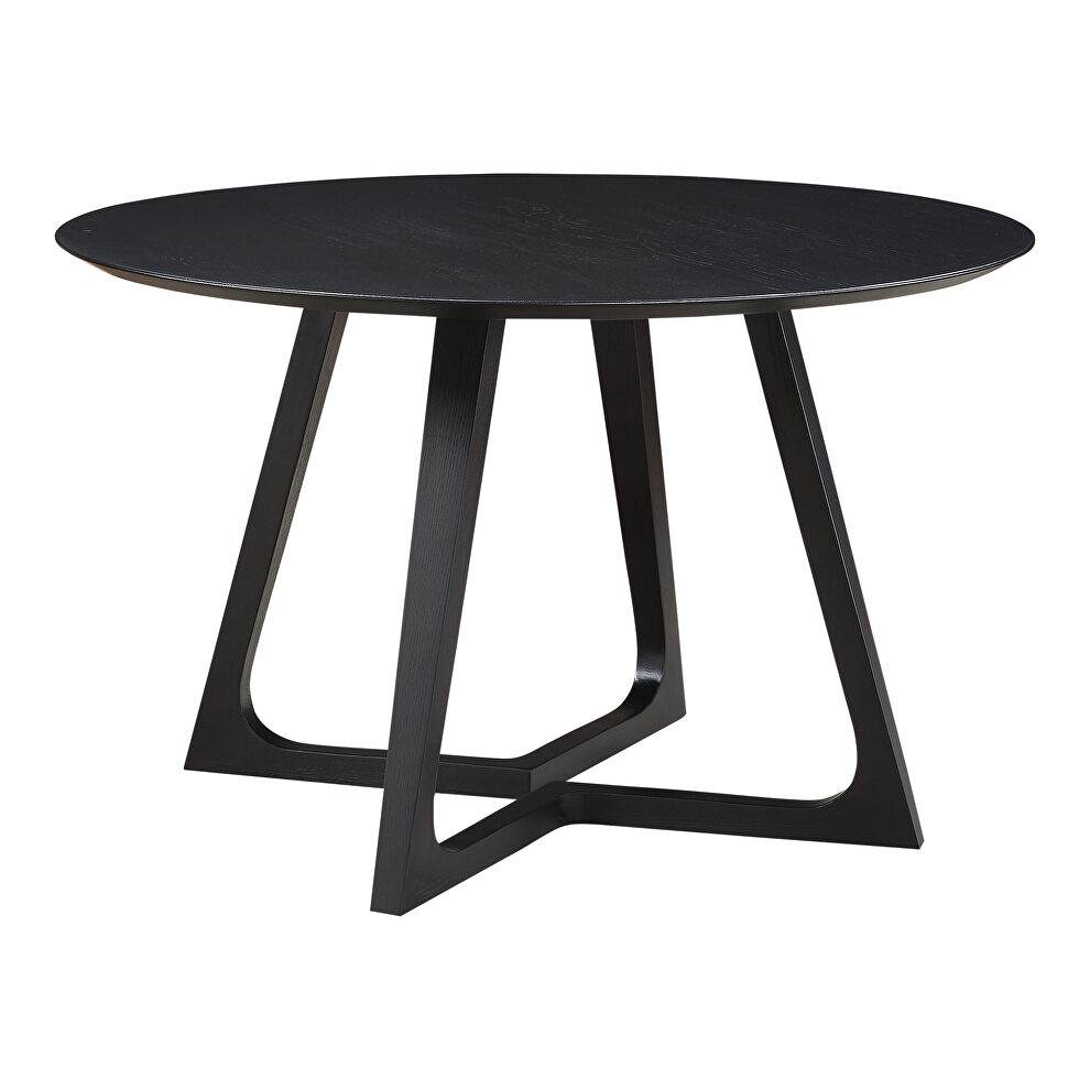 Mid-century modern dining table round black ash by Moe's Home Collection