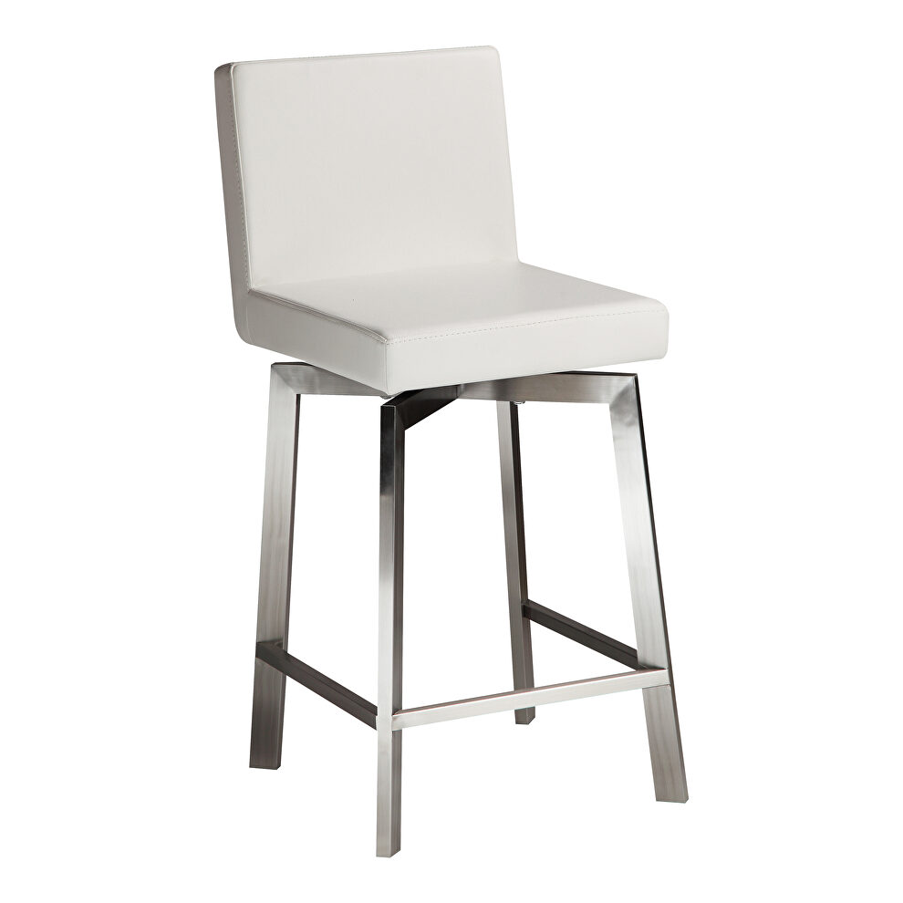 Contemporary swivel counter stool white by Moe's Home Collection