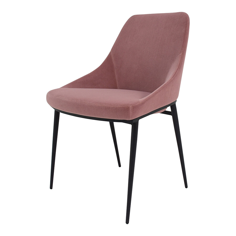 Contemporary dining chair pink velvet-m2 by Moe's Home Collection