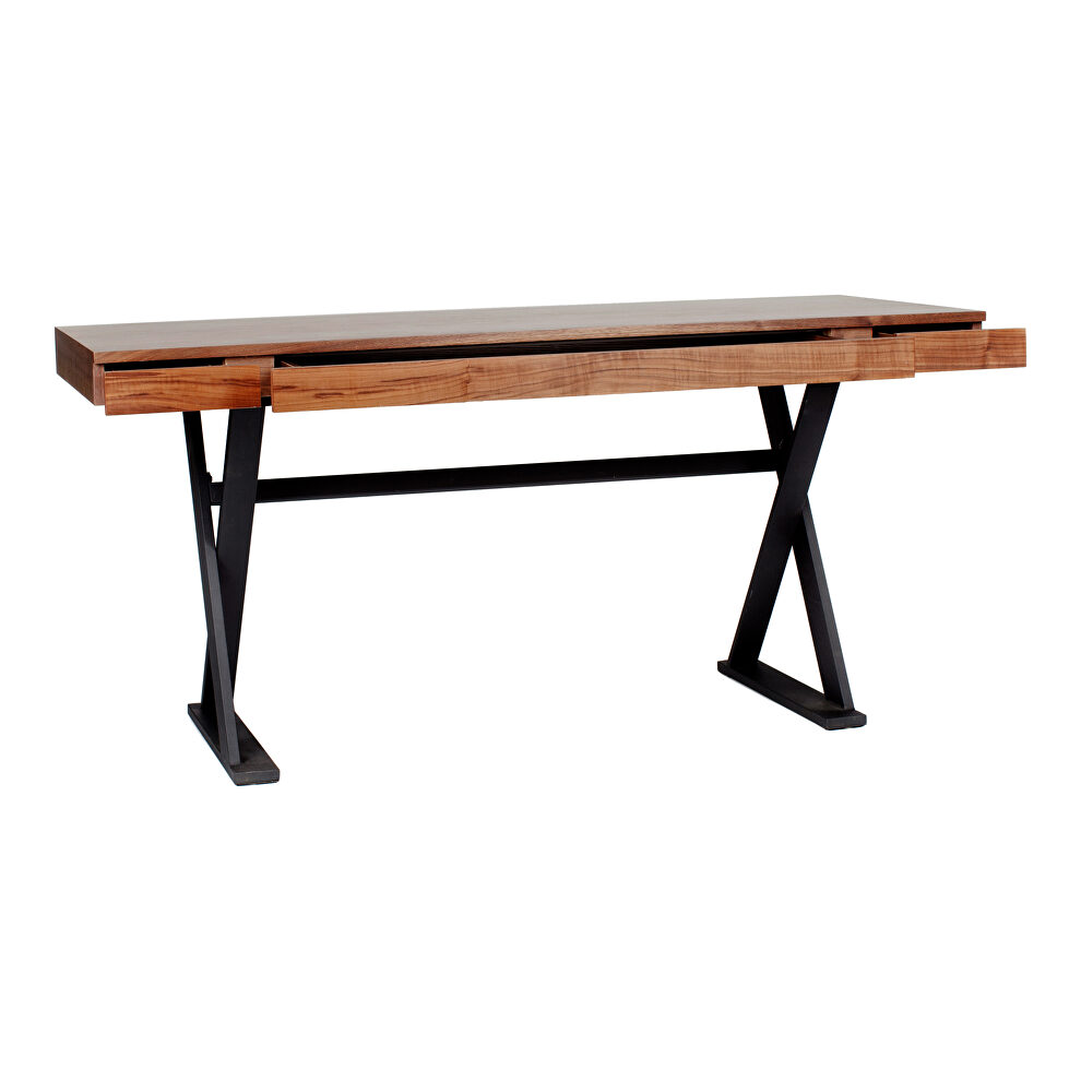 Industrial desk walnut by Moe's Home Collection