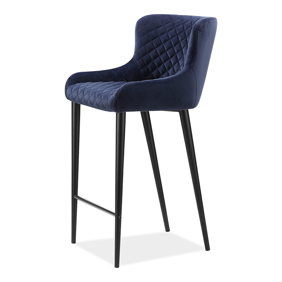 Contemporary barstool dark blue by Moe's Home Collection